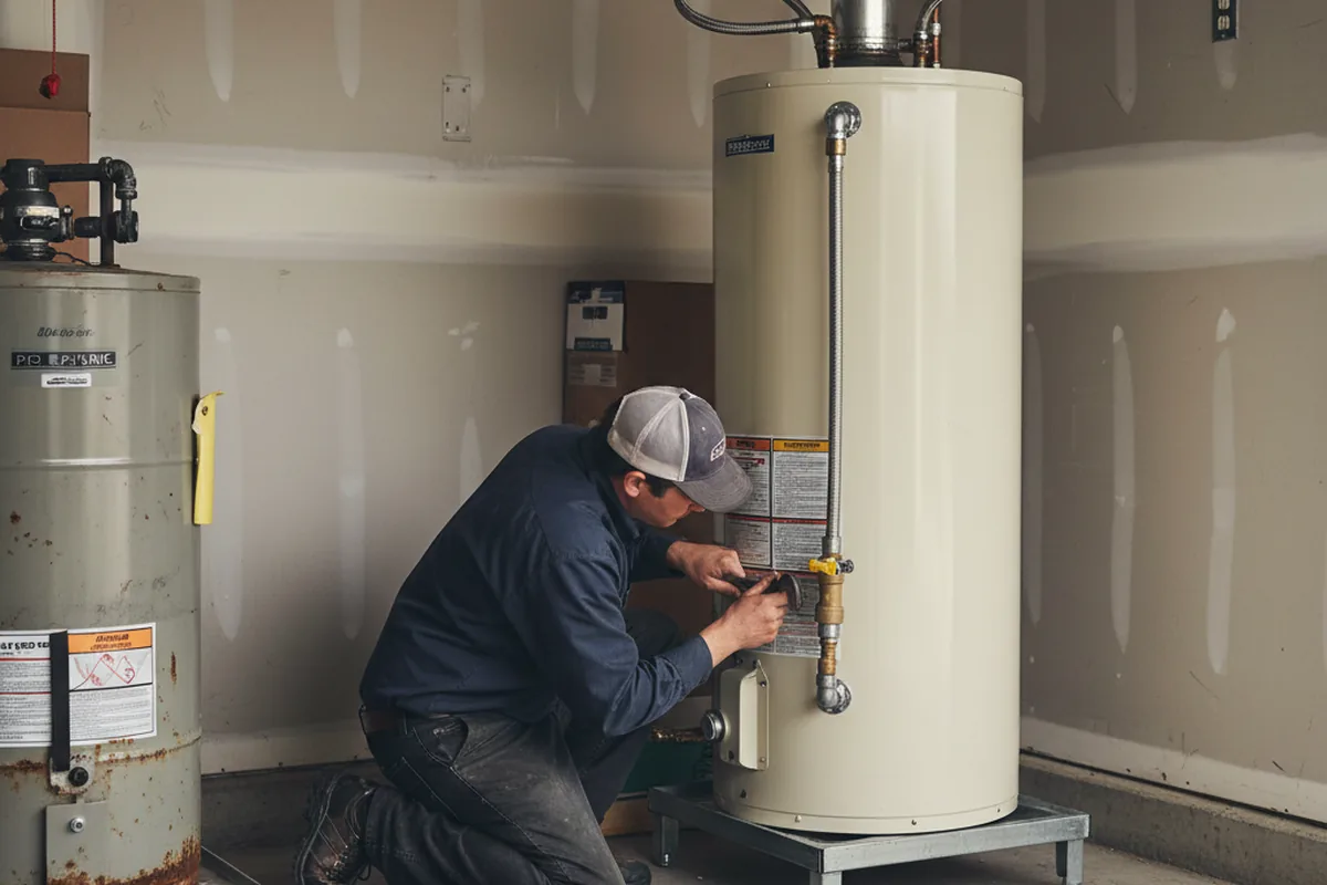 Water heater and shutoff valve replacement in Mount Hood Parkdale